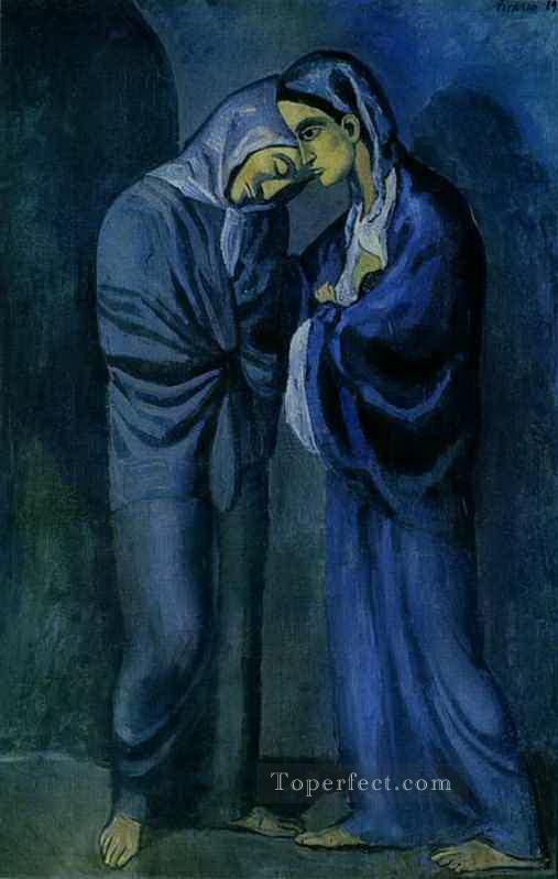 The Visit Two Sisters 1902 Pablo Picasso Oil Paintings